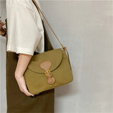 Panelled High Canvas Women Messenger Shoulder Bag