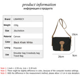 Panelled High Canvas Women Messenger Shoulder Bag