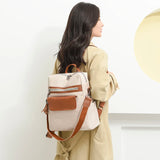 Travel Women Double Strap Bags PU Leather Girl Backpack Schoolbags Shopping