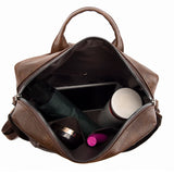 Travel Women Double Strap Bags PU Leather Girl Backpack Schoolbags Shopping