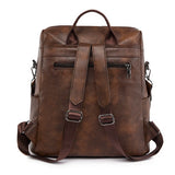 Travel Women Double Strap Bags PU Leather Girl Backpack Schoolbags Shopping