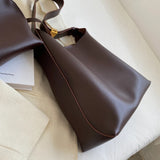 Crossbody Shoulder Bag Women Work Tote Lock Soft PU Leather Multi-function