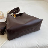 Crossbody Shoulder Bag Women Work Tote Lock Soft PU Leather Multi-function