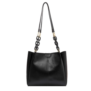 Women Shoulder Bags Tote Chain Strap Big Pockets PU Leather