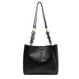 Women Shoulder Bags Tote Chain Strap Big Pockets PU Leather