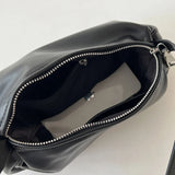 Plicated Shoulder Bag Soft Pu Leather Crossbody Bag