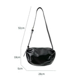 Plicated Shoulder Bag Soft Pu Leather Crossbody Bag