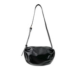 Plicated Shoulder Bag Soft Pu Leather Crossbody Bag