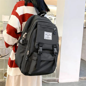 Nylon Women Backpack Waterproof Travel Backpacks Large Capacity School Bag