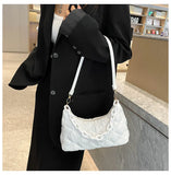 Thick Chain Oxford Cloth Shoulder Bag for Women