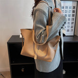 PU Leather Shoulder Bags Multi-function Work Big Pockets