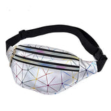 Women's Laser Patchwork Fanny Pack Waist Bag