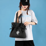 Canvas Shopper Shoulder Bag Women's Folding Grocery Shopping Bags
