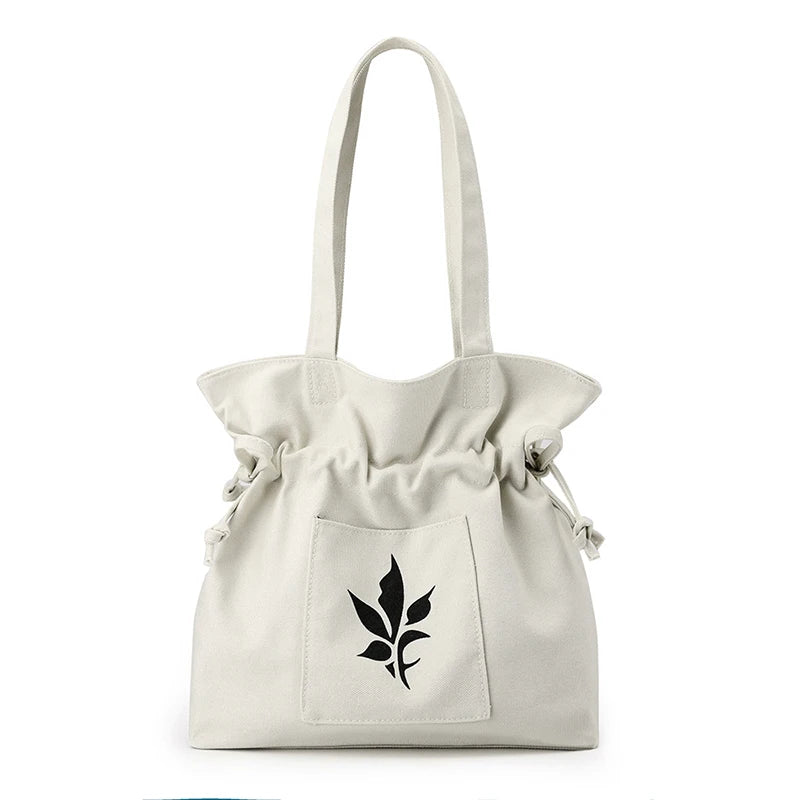 Canvas Shopper Shoulder Bag Women's Folding Grocery Shopping Bags