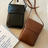 Large Capacity Crossbody Bag for Women Solid Color Flap Purse