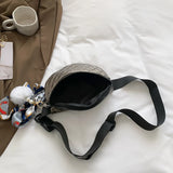 Waterproof PU Leather Puffy Fanny Pack Crossbody Bag for Women