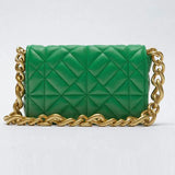 Metal Chain Square Bag Rhombus Female Shoulder Bag