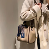 Ribbons Ladies Bucket Bag Crossbody Bags For Women Shoulder Bag