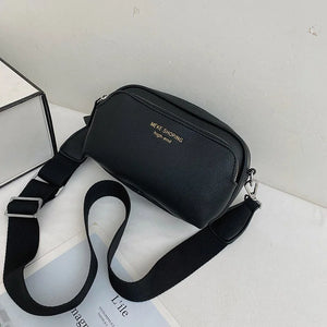 Vintage Double Layer PU Leather Crossbody Sling Bag for Woman