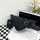Spring Triangle Nylon Shoulder Bag Ladies Crossbody Bag