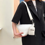 Spring Triangle Nylon Shoulder Bag Ladies Crossbody Bag