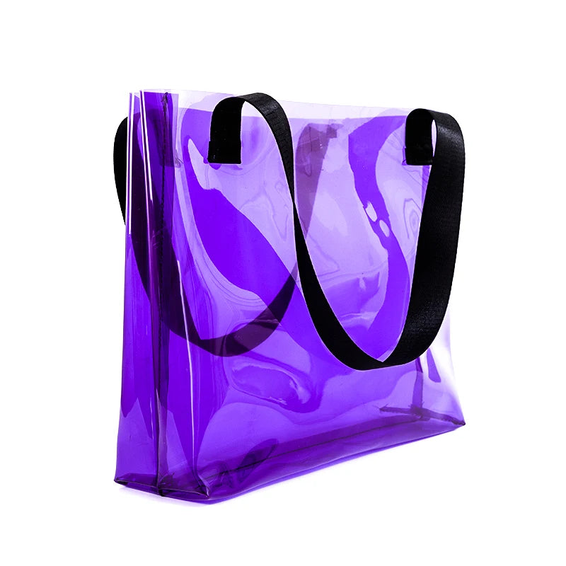 Transparent PVC Clear Bag Women Shoulder Eco Beach Tote Bag