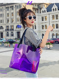 Transparent PVC Clear Bag Women Shoulder Eco Beach Tote Bag