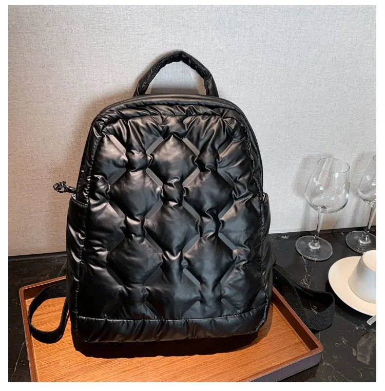 Cotton Lightweight Travel Bags Small Backpacks Space Down Female Backpacks