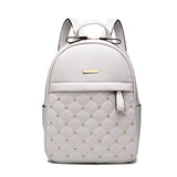 Women Bead PU Leather Backpack for Teenage Girls School