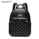 Women Bead PU Leather Backpack for Teenage Girls School