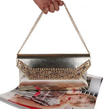 Women Metal Patchwork Shoulder Bags Ladies Clutch Party Evening Bags