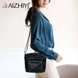 Multi-pocket Bucket Shoulder Bag Washed Pu Leather Crossbody