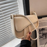 Women Red Brown Saddle Bags Armpit Bags Crossbody Bags Clutch
