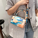 Women Soft Leather Messenger Bag Lady Orange Shoulder Crossbody Bag