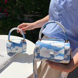 Women Soft Leather Messenger Bag Lady Orange Shoulder Crossbody Bag