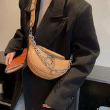Women Waist Bag Brown Chain Crossbody Bags Chest Bags Female Belt Bag