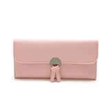Women Wallets Zipper Purses Red Long Clutch Soft PU Leather Money Bag