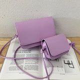 Women's Chain Flap Crossbody Bag Candy PU Leather Handbag