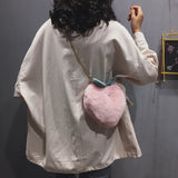 Plush Heart Women's Handbag Chain Shoulder Messenger bag