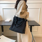 Women's Message Tote Shoulder Crossbody Satchel Handbag