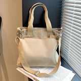 Women's Message Tote Shoulder Crossbody Satchel Handbag