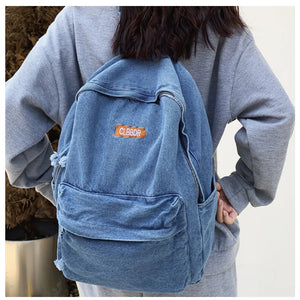 Women's Canvas Backpack Teen College Book Bag