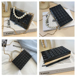 Acrylic Mini Bag Chain Cross Body Box Clutch Purse