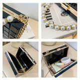 Acrylic Mini Bag Chain Cross Body Box Clutch Purse