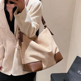 Fashionable Winter Shoulder Women Bags For Work Big Pockets