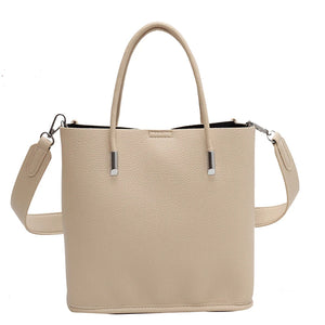Fashionable Tote Women Shoulder Bags PU Leather High Capacity Multi-function