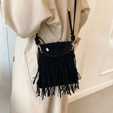 Fashionable Tassels Women Bags PU Leather Handbag Large Capacity Crossbody