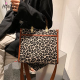 Leopard Pattern PU Leather Shoulder Bag for Women