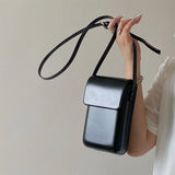 Flap Crossbody Bags Mini PU Leather Shoulder Purses for Women