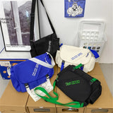 Canvas Teenager Shoulder Bag Casual Women Men Crossbody Purse